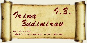 Irina Budimirov vizit kartica